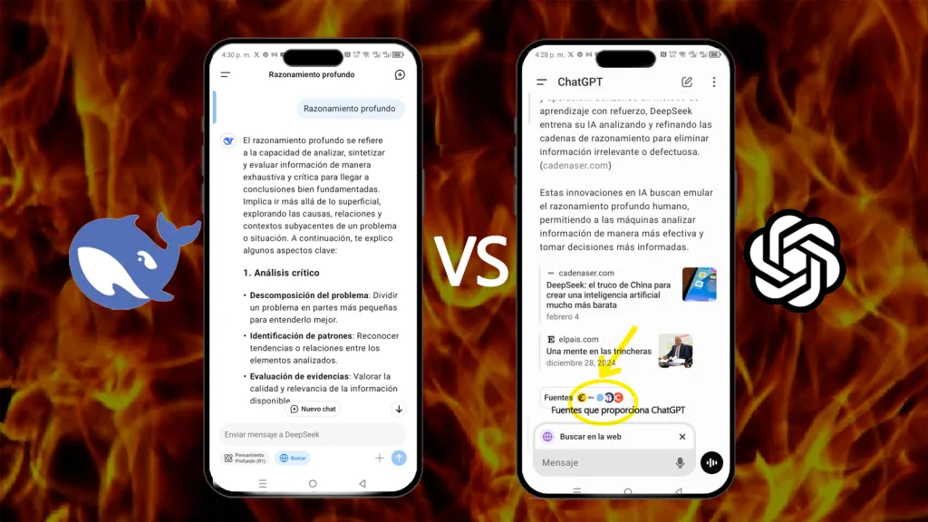 DeepSeek vs ChatGPT, ¿Cuál es mejor?