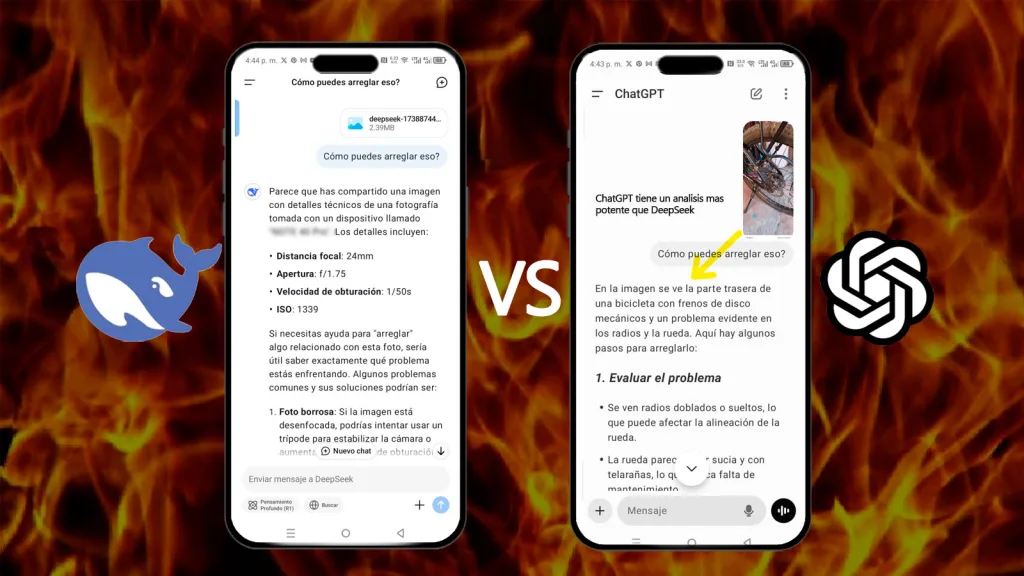 Comparativa entre ChatGPT vs DeepSeek