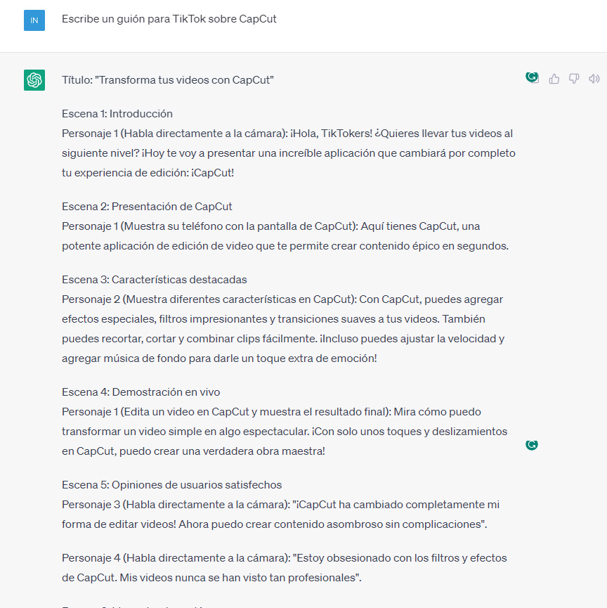 Prompt para guión para TikTok