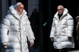 Imagen falsa del Papa Francisco generada con IA y que se hizo viral en Internet