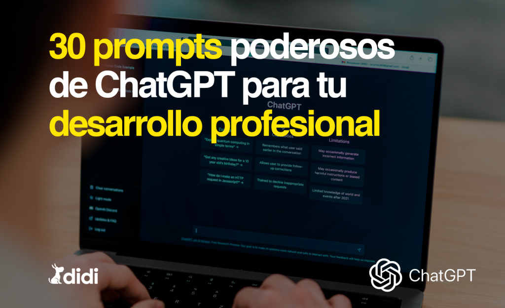 30 prompts poderosos de ChatGPT para tu desarrollo profesional