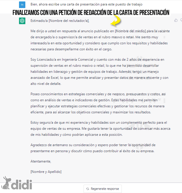 Usa chatGPT para encontrar trabajo en LinkedIN