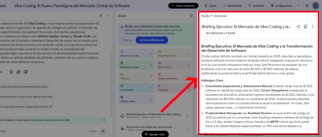 cómo hacer resúmenes con Gemini Notebook