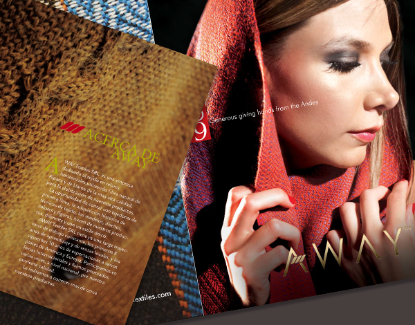 Diseño de brochure Away Textiles