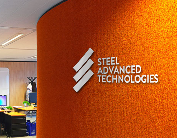 Diseño de identidad Steel Advanced Tech